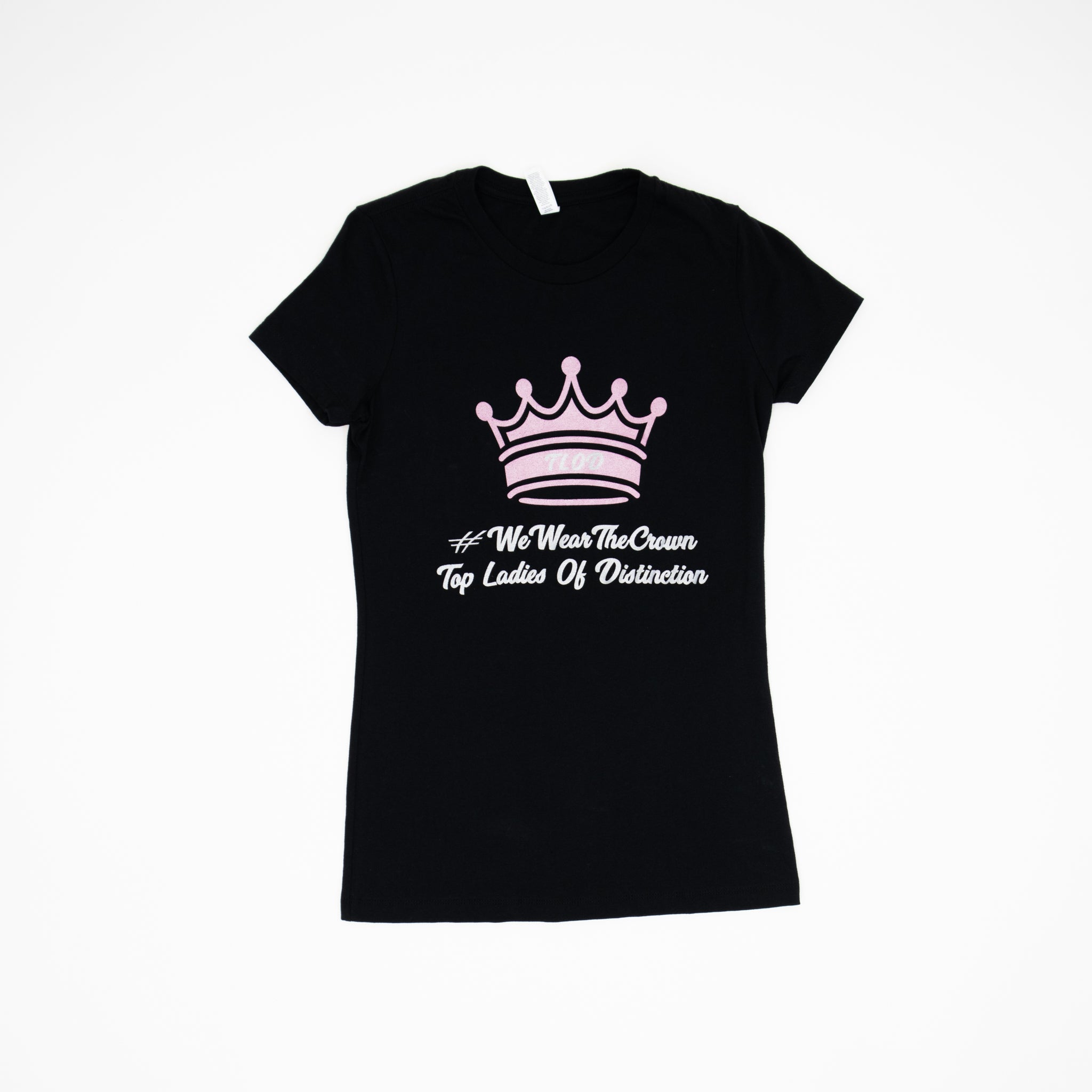 Crown #WeWearTheCrownTee Black T-Shirts Top Ladies Of Distinction